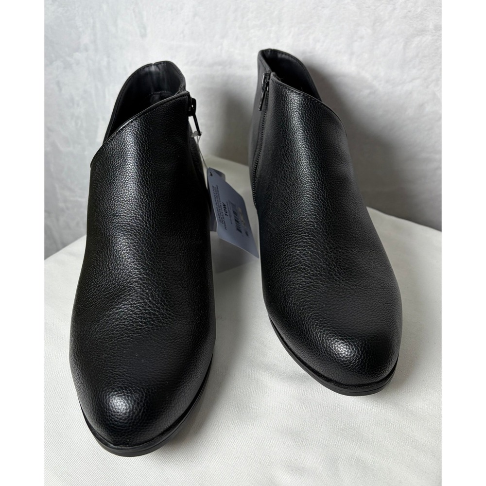 Aerosoles Women Black Caymar Ankle Booties Wide Width 10W NEW